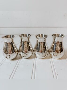 Vintage Silver Tone Mini Vases Set of 4 | Lilian Vernon